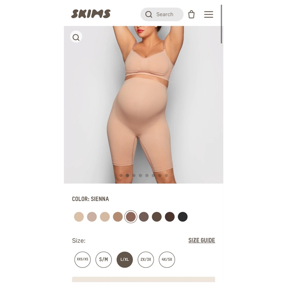 SKIMS Seamless Maternity Sculpting Short Mid Thigh